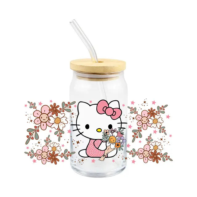 Kitty Coffee Cup UV DTF Wraps 16 oz Size – littlelattes