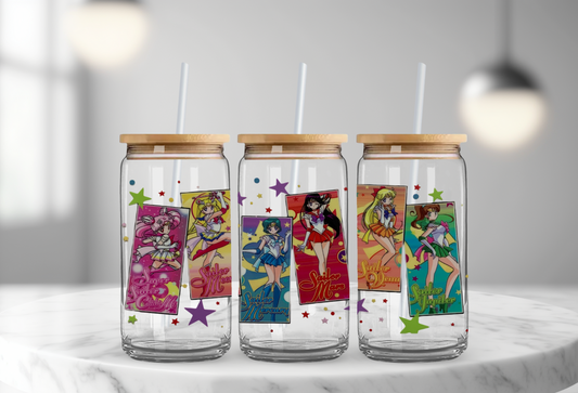 Sailor Moon and Friends (1) - 16oz UV DTF Cup Wrap