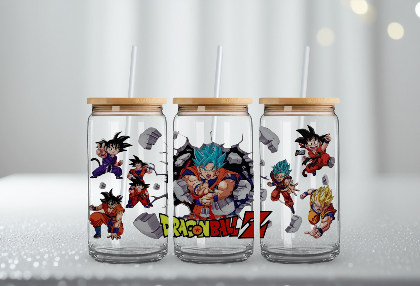 Dragon Ball Z (2) - 16oz UV DTF Cup Wrap