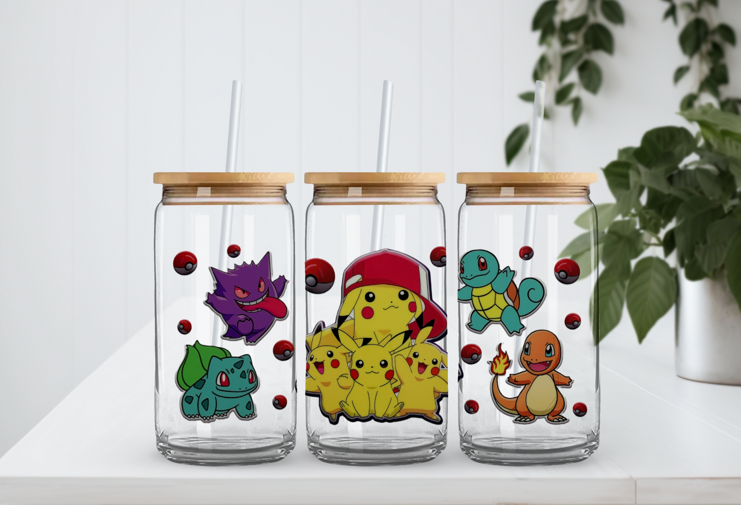 Pikachu and Friends - 16oz UV DTF Cup Wrap