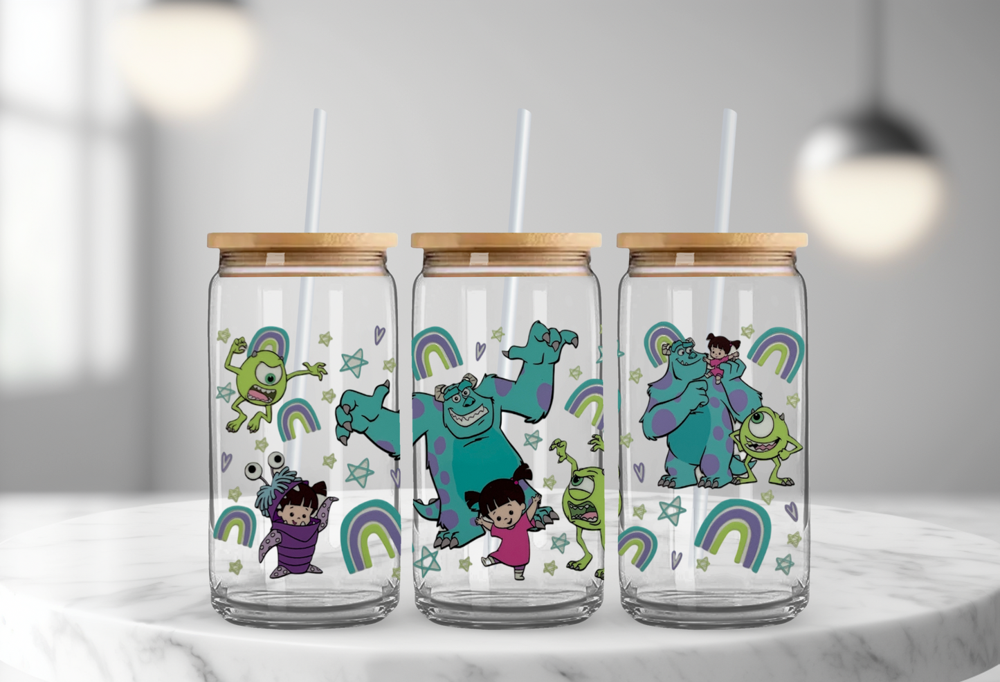 Monsters and Friend (2) - 16oz UV DTF Cup Wrap