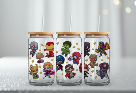 Mini Heros - 16oz UV DTF Cup Wrap