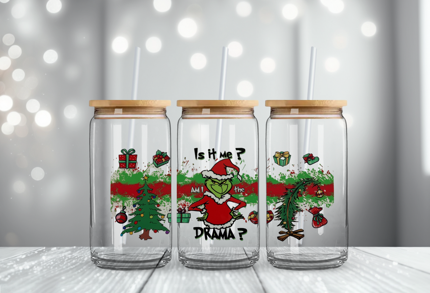 Am I the Drama - 16oz UV DTF Cup Wrap