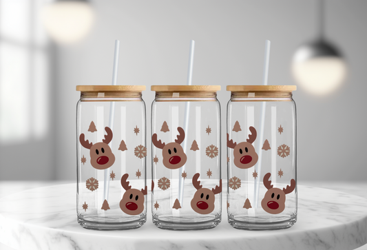 Reindeers - 16oz UV DTF Cup Wrap