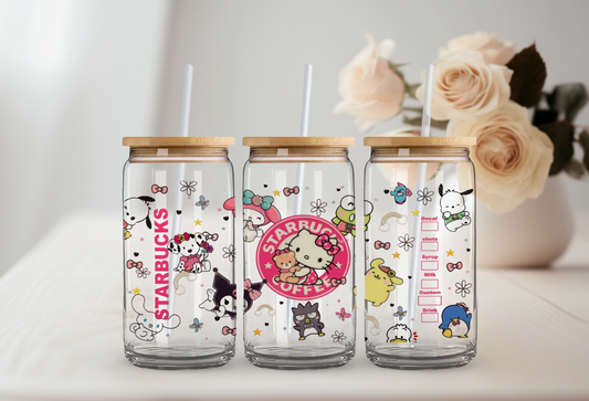 Hello Kitty Starbucks (2) - 16oz UV DTF Cup Wrap