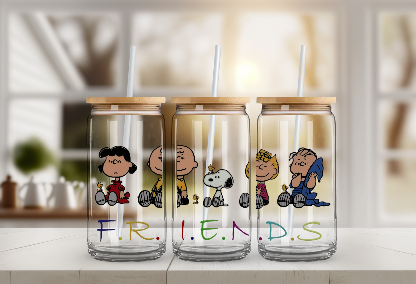 Snoopy Friends - 16oz UV DTF Cup Wrap