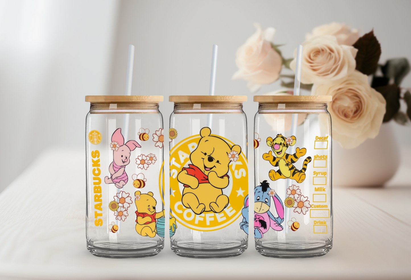 Bear and Friends - 16oz UV DTF Cup Wrap