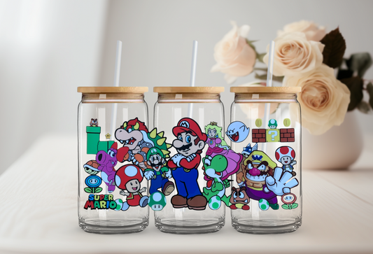 Mario 2 - 16oz UV DTF Cup Wrap