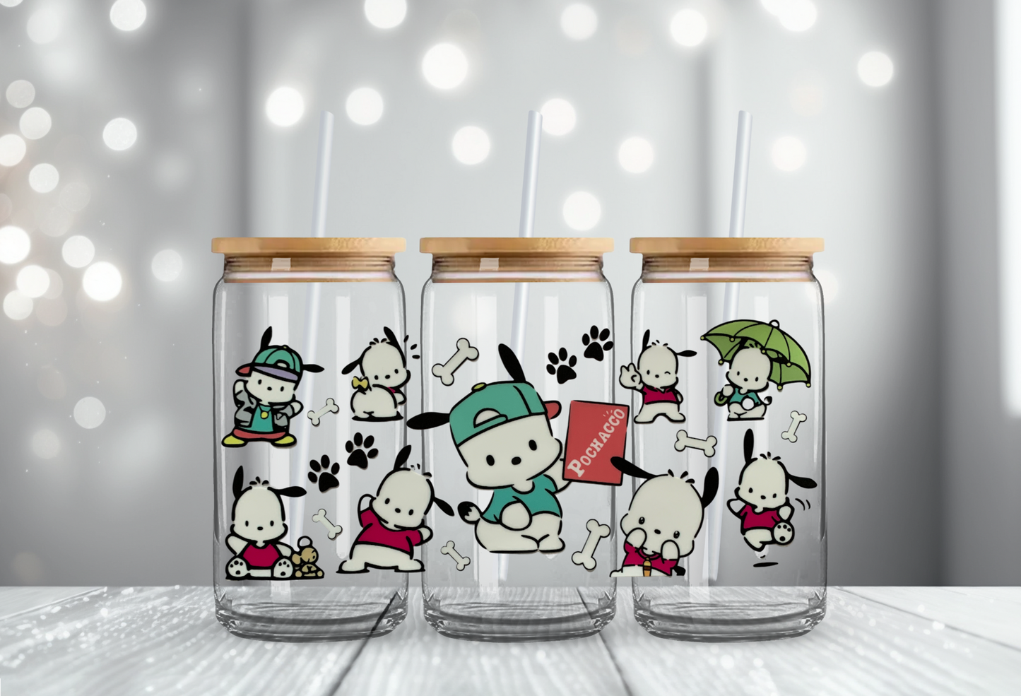 Pochacco - 16oz UV DTF Cup Wrap