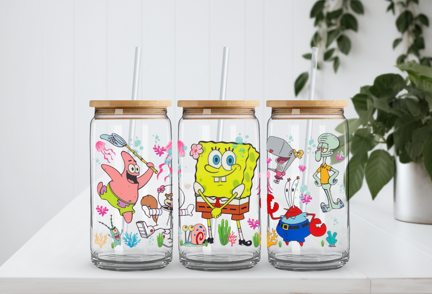 Sponge Bob and Friends - 16oz UV DTF Cup Wrap