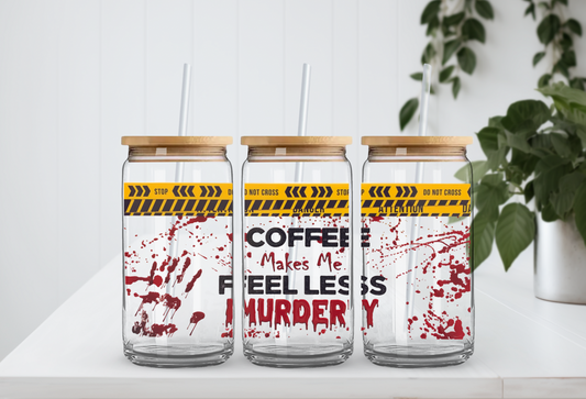 Coffee Murder - 16oz UV DTF Cup Wrap