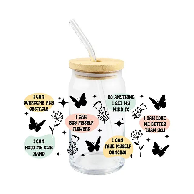 Flowers Lyrics - 16oz UV DTF Cup Wrap