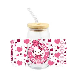 Hello Kitty Starbucks (1) - 16oz UV DTF Cup Wrap