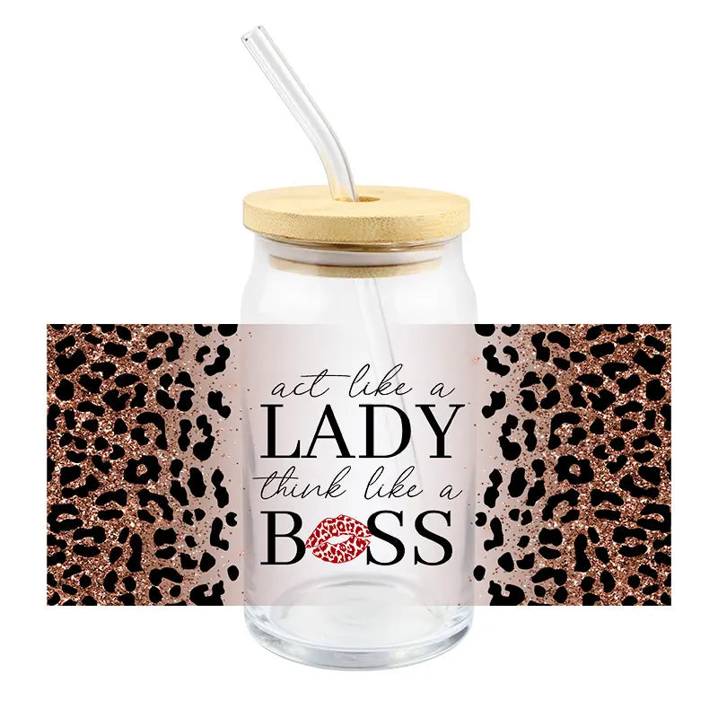 Lady Boss - 16oz UV DTF Cup Wrap